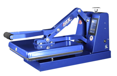 HIX HT 400, a blue manual 15"X15" clamshell heat press